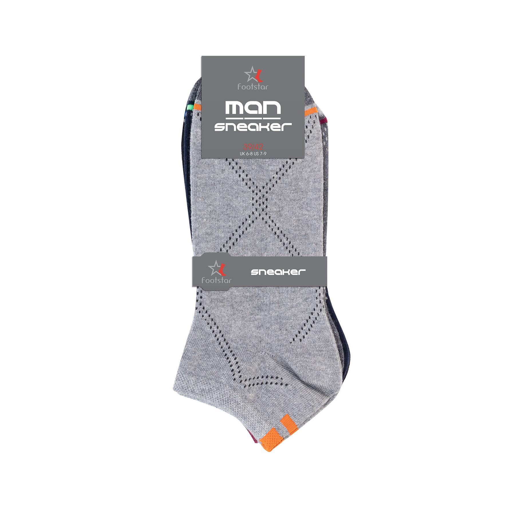 Herren Sneaker-Socken 73990 , Gr. 43/46, farbig gem., 4 x 4er-Pack