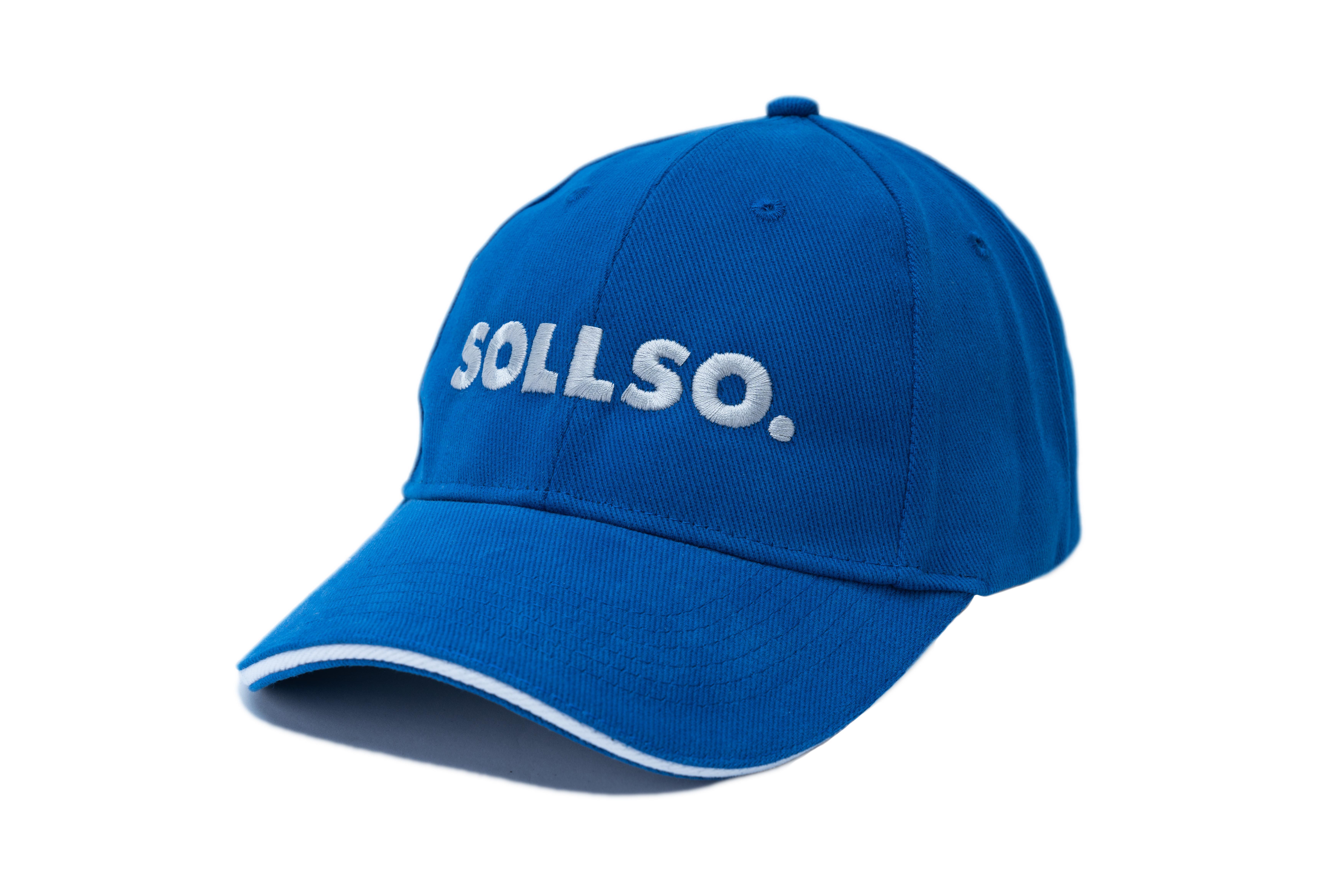SOLLSO. TEXXILLA 6 Panel Sandwich Cap, Blau/Weiß