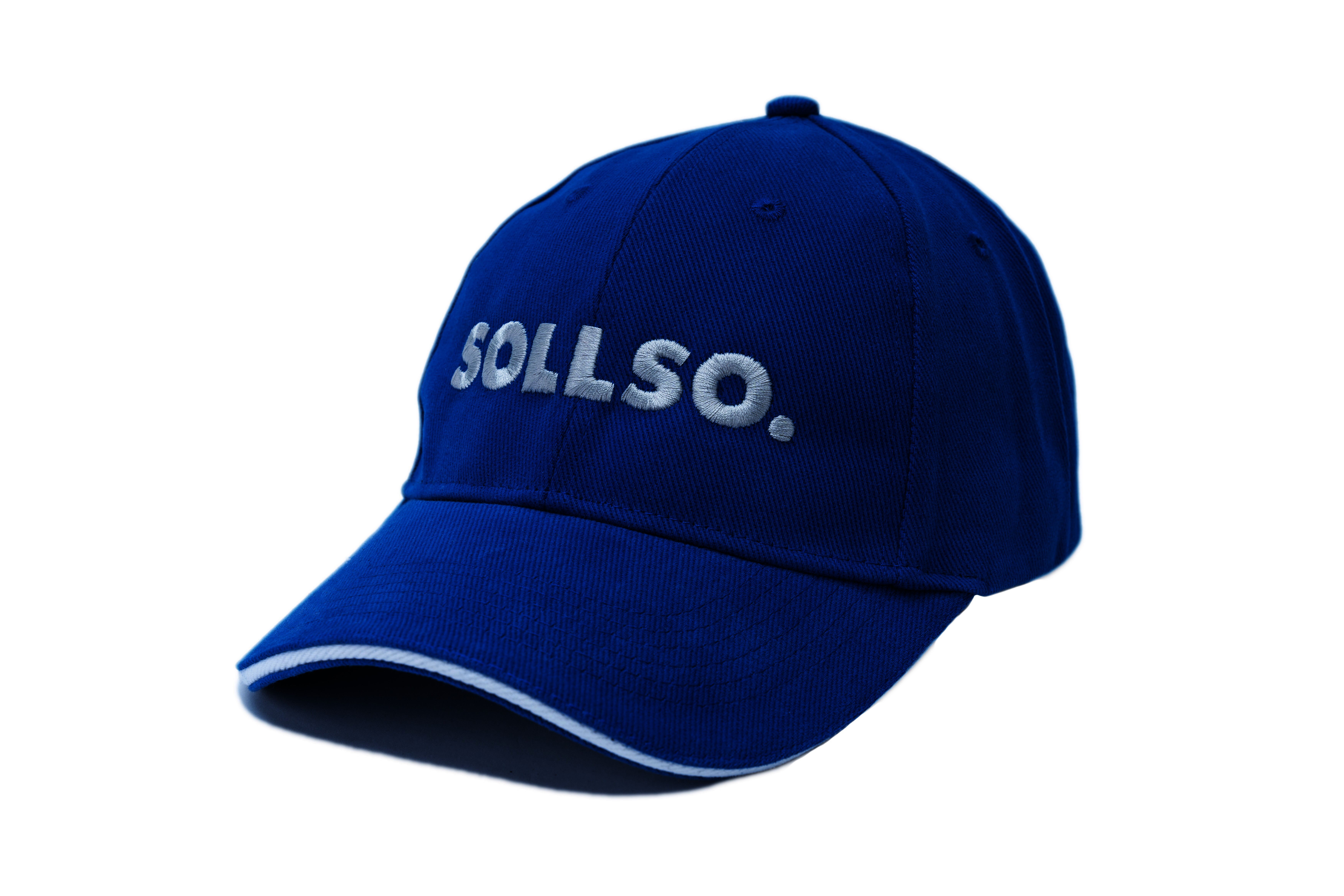SOLLSO. TEXXILLA 6 Panel Sandwich Cap, Blau/Weiß
