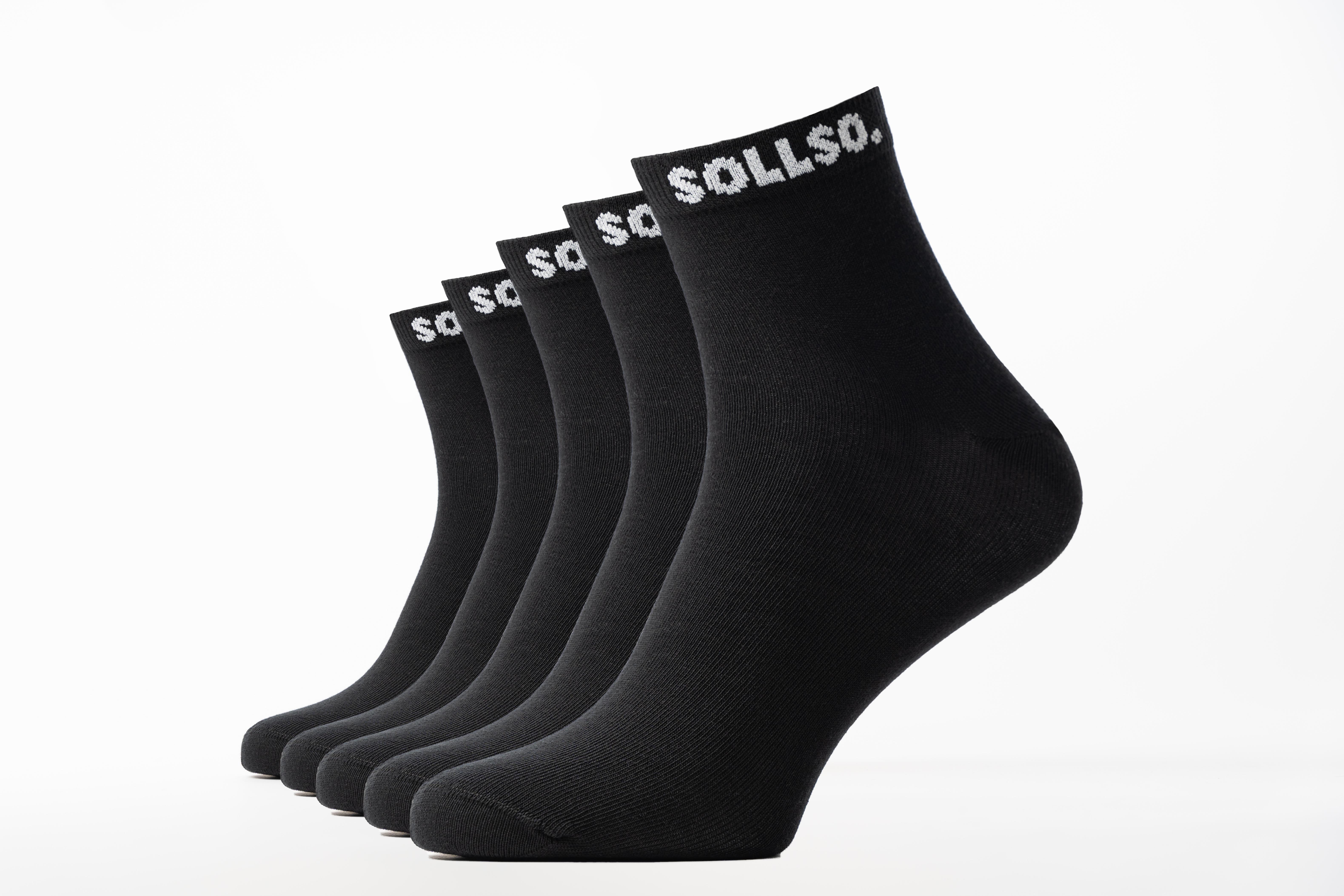 SOLLSO. Herren Sneakersocke, Farbe Schwarz, Größe 43-46, 15 Paar SOLLSO. Herren Sneakersocke, Farbe Schwarz, Größe 43-46, 15 Paar