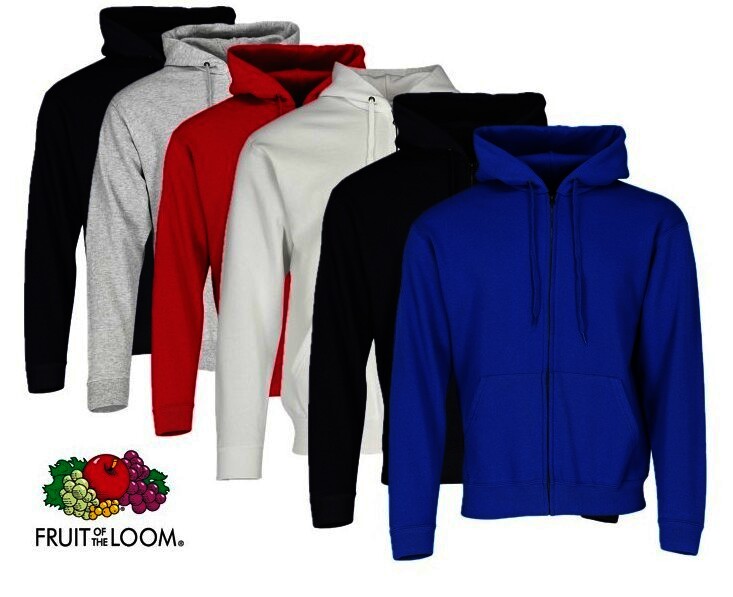 Fruit of the Loom  Kapuzenjacke, Schwarz, Gr.L