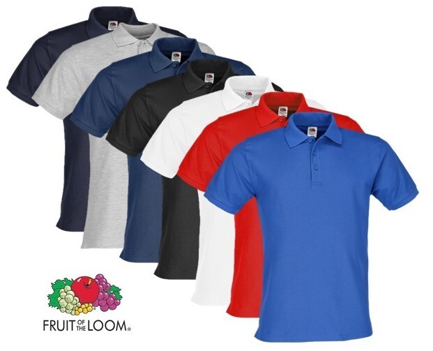 Fruit of the Loom  Premium Polo-Shirt, Schwarz, Gr.L