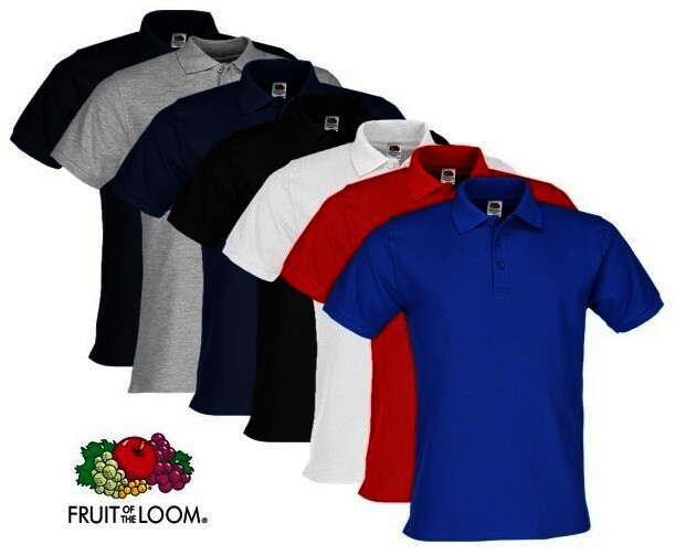 Fruit of the Loom  Premium Polo-Shirt, Schwarz, Gr.L