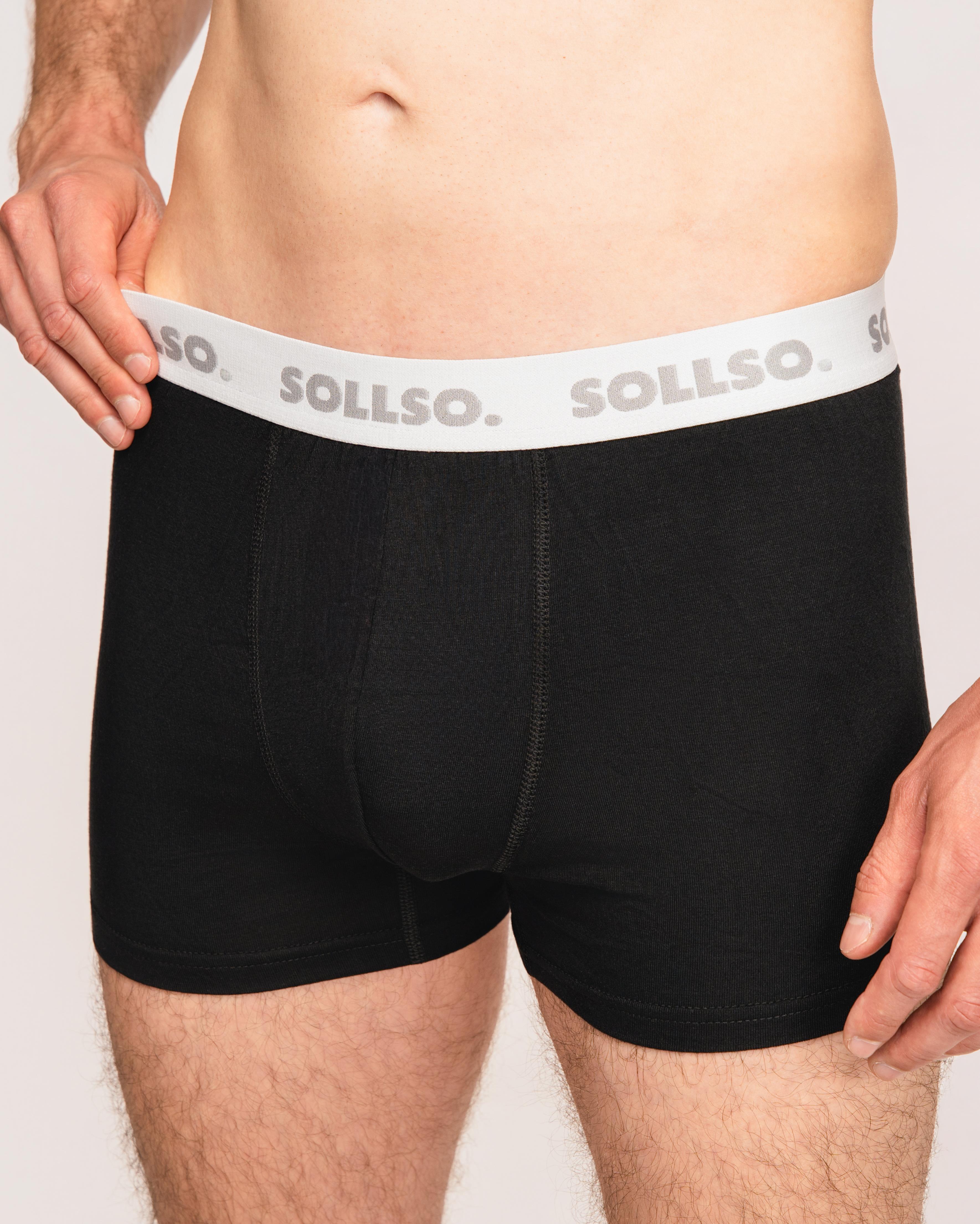 3er Pack Herren Boxershort, Bambusviskose, Schwarz/Weiß, Gr.L