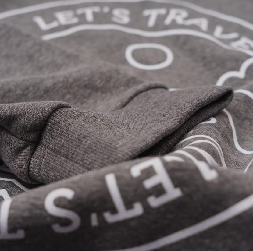 SOLLSO. Sweatshirt „Let’s Travel“, Farbe Pepper & Salt, Größe 7XL SOLLSO. Sweatshirt „Let’s Travel“, Farbe Pepper & Salt, Größe 7XL