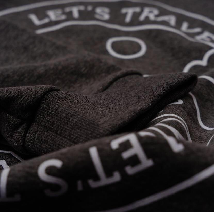 SOLLSO. Sweatshirt „Let’s Travel“, Farbe Pepper & Salt, Größe 3XL