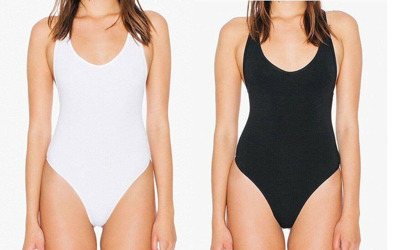 Damen String Bodysuit Thank Thong schwarz