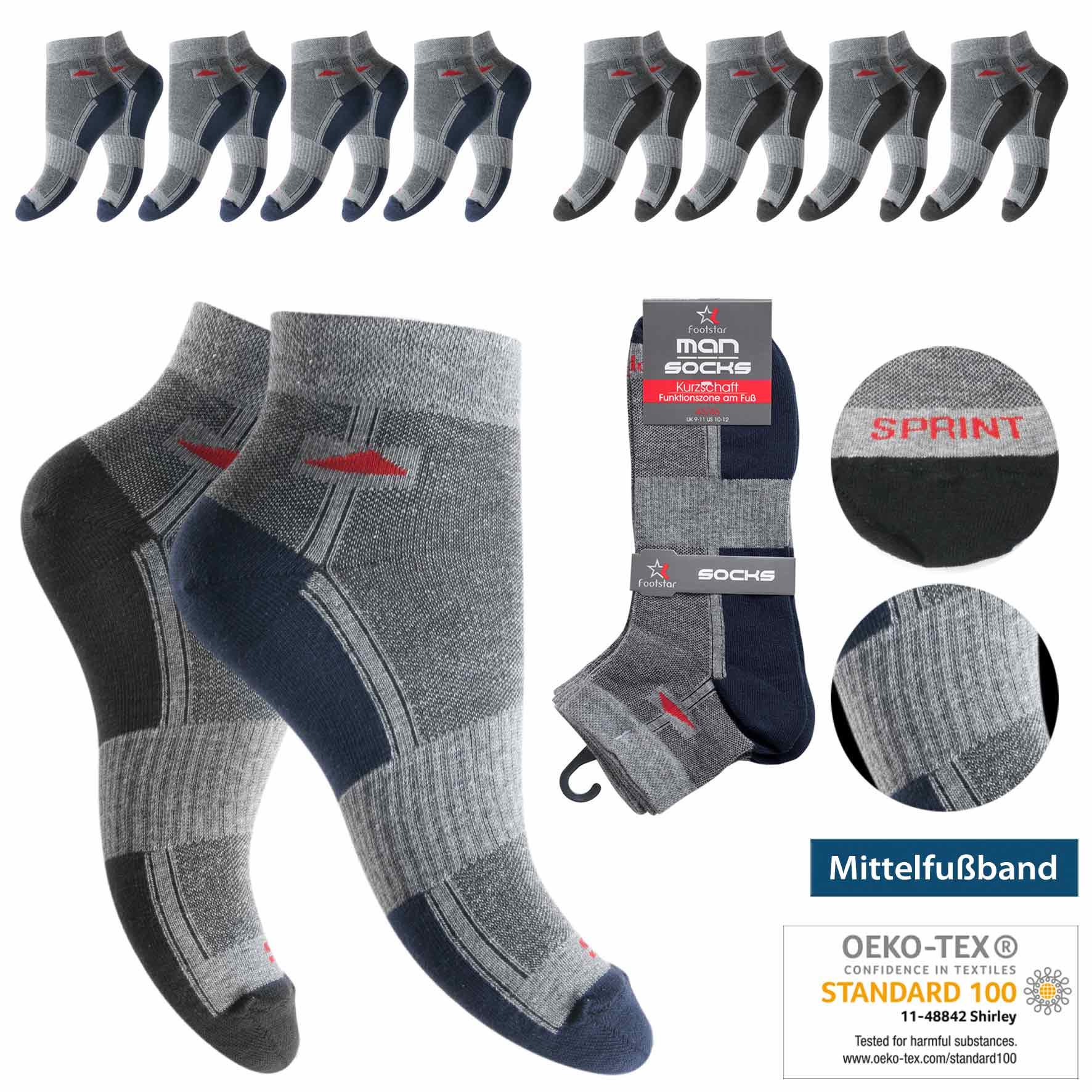 Herren Sneaker-Socken 72959 , Gr. 39/42 , Farbe Schwarz/Grau, 4er-Pack Herren Sneaker-Socken 72959 , Gr. 39/42 , Farbe Schwarz/Grau, 4er-Pack