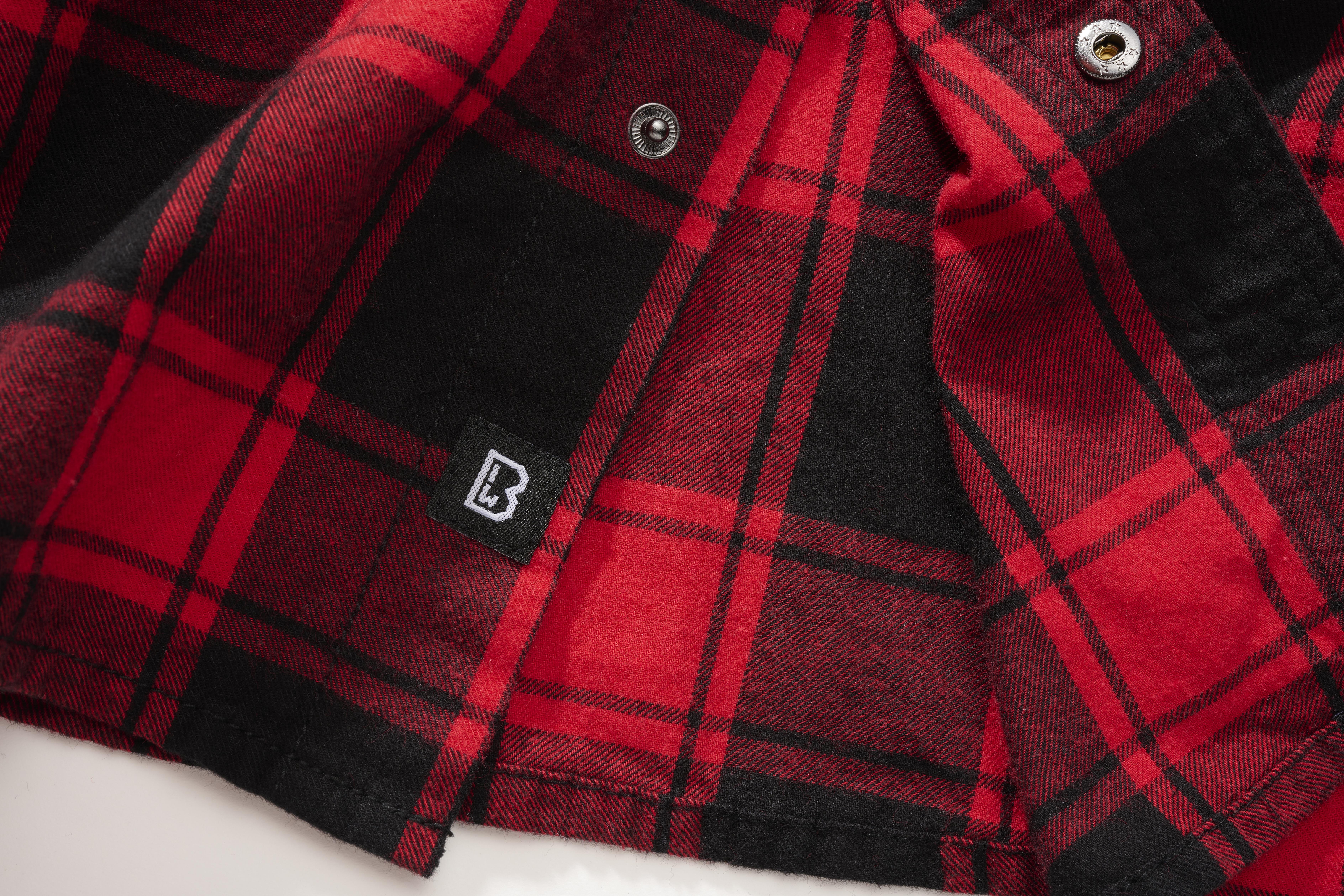 Brandit Checkshirt, Farbe rot/schwarz, Größe XL