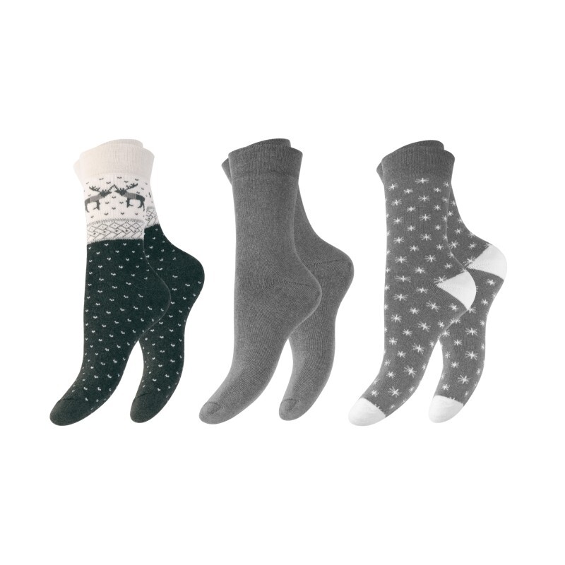 Damen Thermosocken 68305, Komfortbund, 3er-Pack , Gr. 39/42