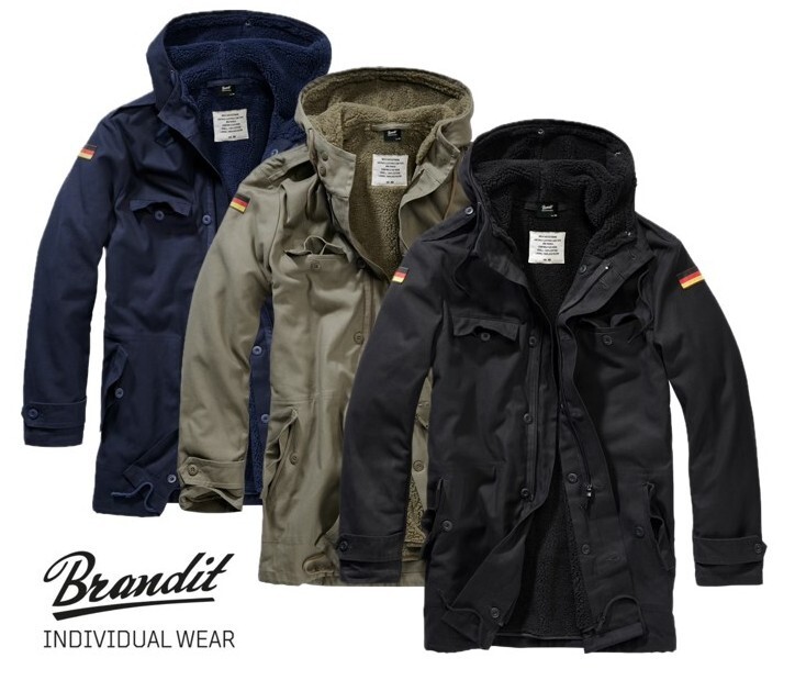 Brandit BW Parka Flag, Schwarz, Gr.52