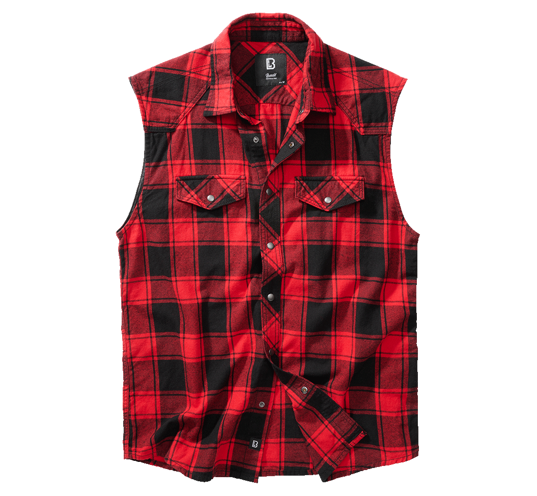 Brandit Checkshirt, Farbe rot/schwarz, Größe XXL