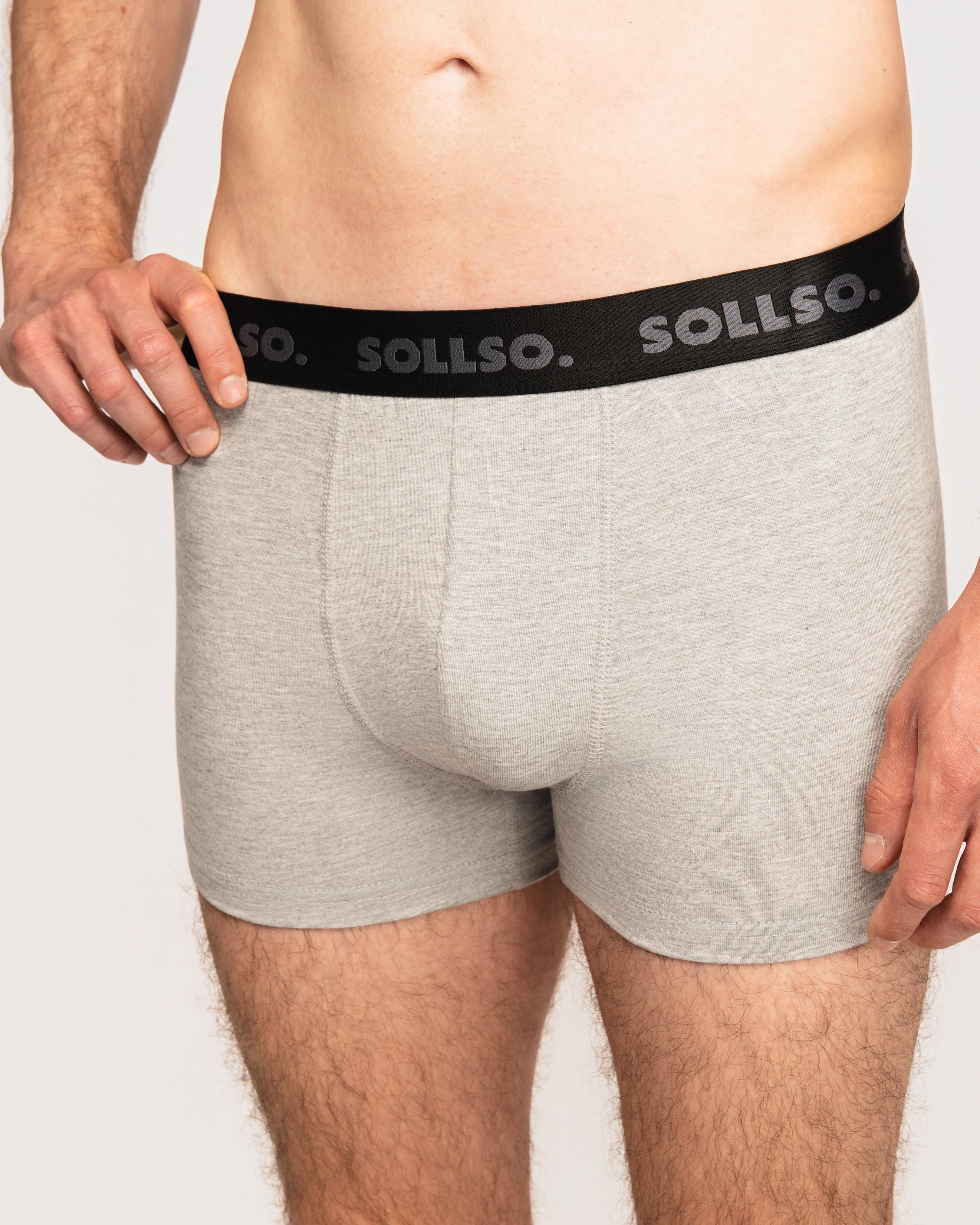 3er Pack Herren Boxershort, Bambusviskose, Schwarz/Grau/Olive, Gr.M