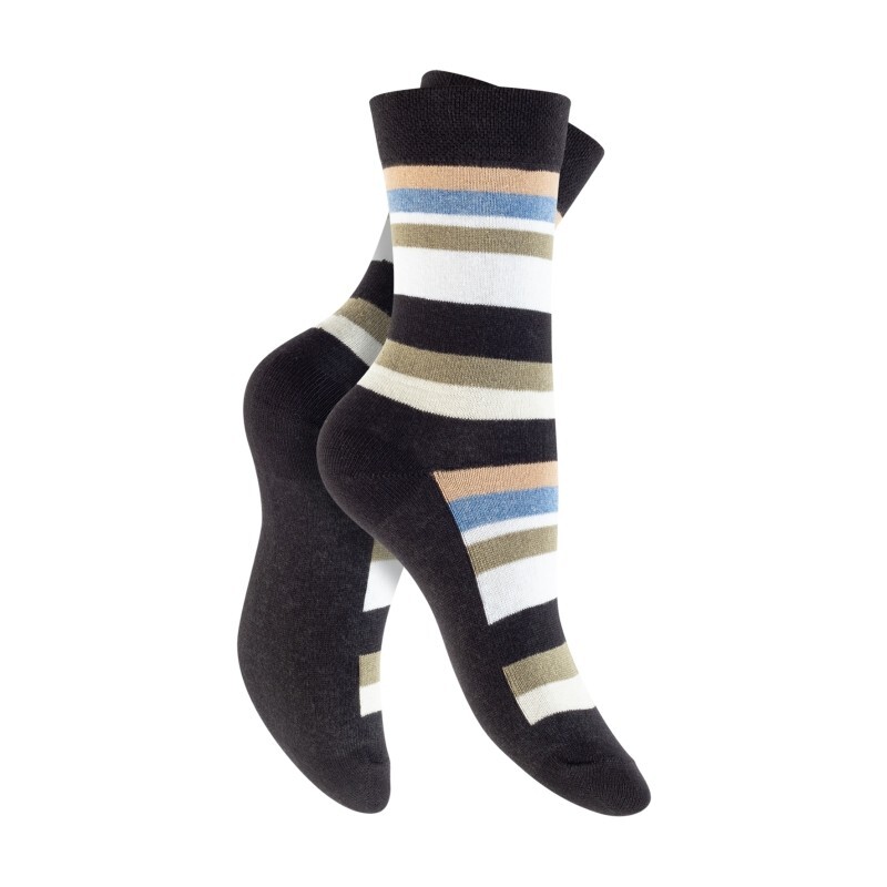 Damen Socken 60024, geringelt, 2 x 4er-Pack, Gr.35/38