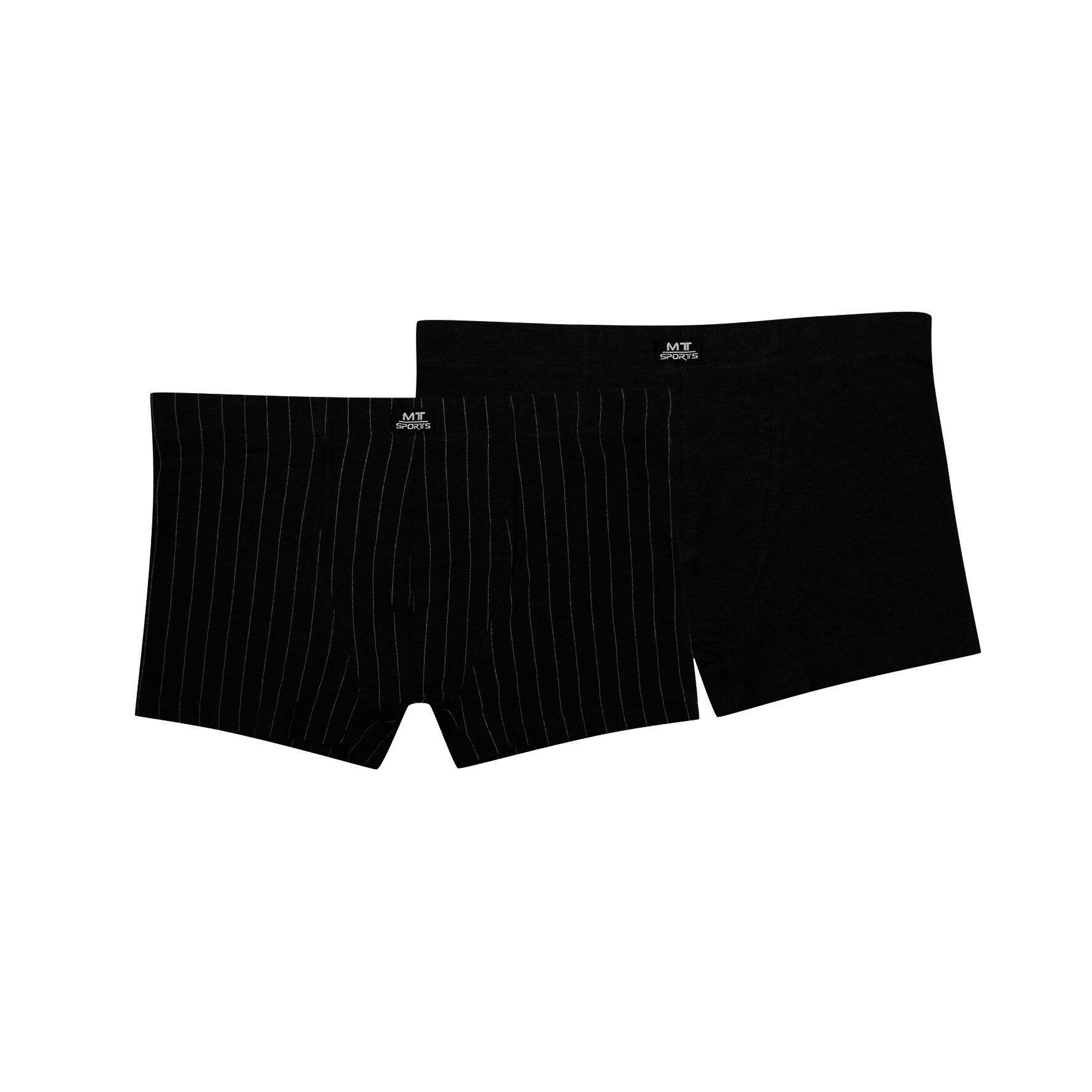 Herren Pants 22853, versch. Farben uni/längsgestreift, 2er-Pack, Gr.8