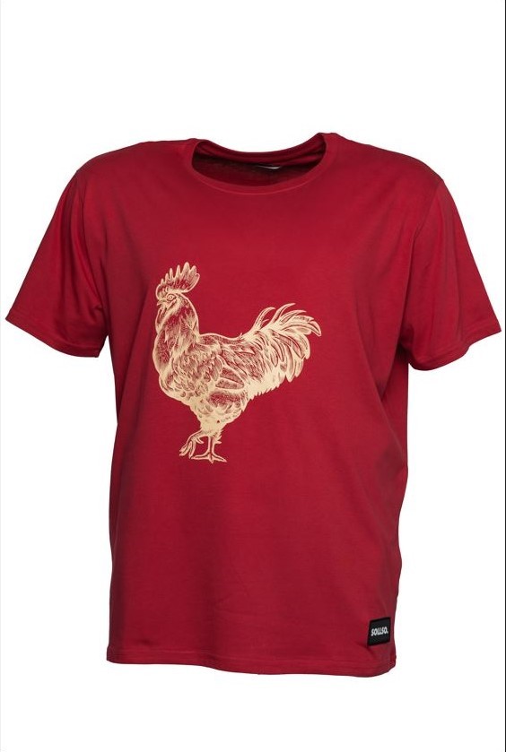 SOLLSO. T-Shirt "Rooster", Farbe Ginger Red, Größe 4XL SOLLSO. T-Shirt "Rooster", Farbe Ginger Red, Größe 4XL