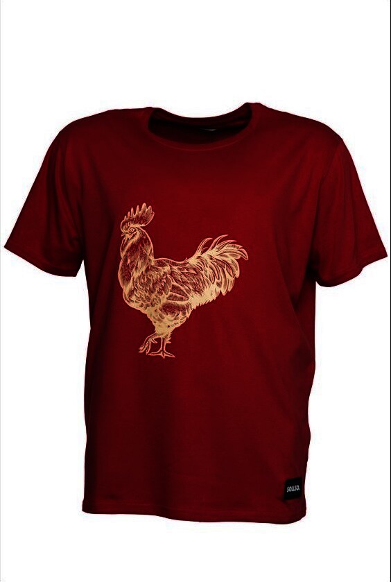 SOLLSO. T-Shirt "Rooster", Farbe Ginger Red, Größe 4XL