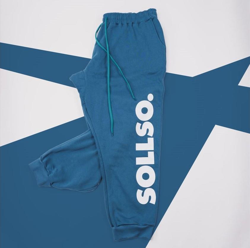 SOLLSO. Sweatpants „Pure Logo Big“, Farbe Navy Blue, Größe L SOLLSO. Sweatpants „Pure Logo Big“, Farbe Navy Blue, Größe L