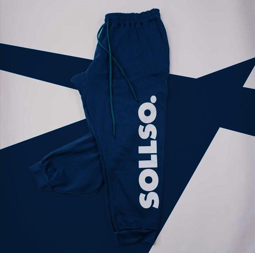 SOLLSO. Sweatpants „Pure Logo Big“, Farbe Navy Blue, Größe 3XL