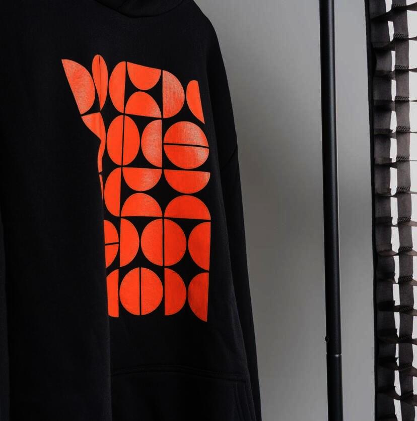 SOLLSO. Premium Hoodie "Abstract" Farbe Dark Black, Größe 5XL
