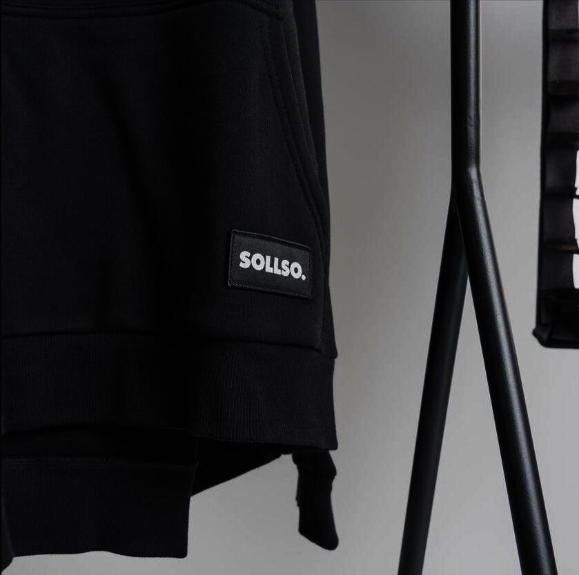 SOLLSO. Premium Hoodie "Abstract" Farbe Dark Black, Größe 5XL
