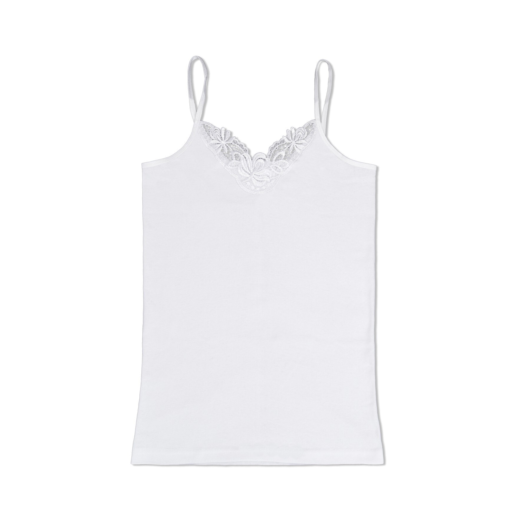 Damen Spaghetti-Hemd 11120, Spitze, 2 x 2er-Pack, Gr. 48/50 Damen Spaghetti-Hemd 11120, Spitze, 2 x 2er-Pack, Gr. 48/50