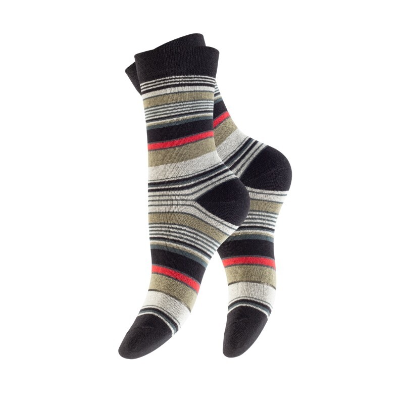 Damen Socken 60024, geringelt, 2 x 4er-Pack, Gr.35/38