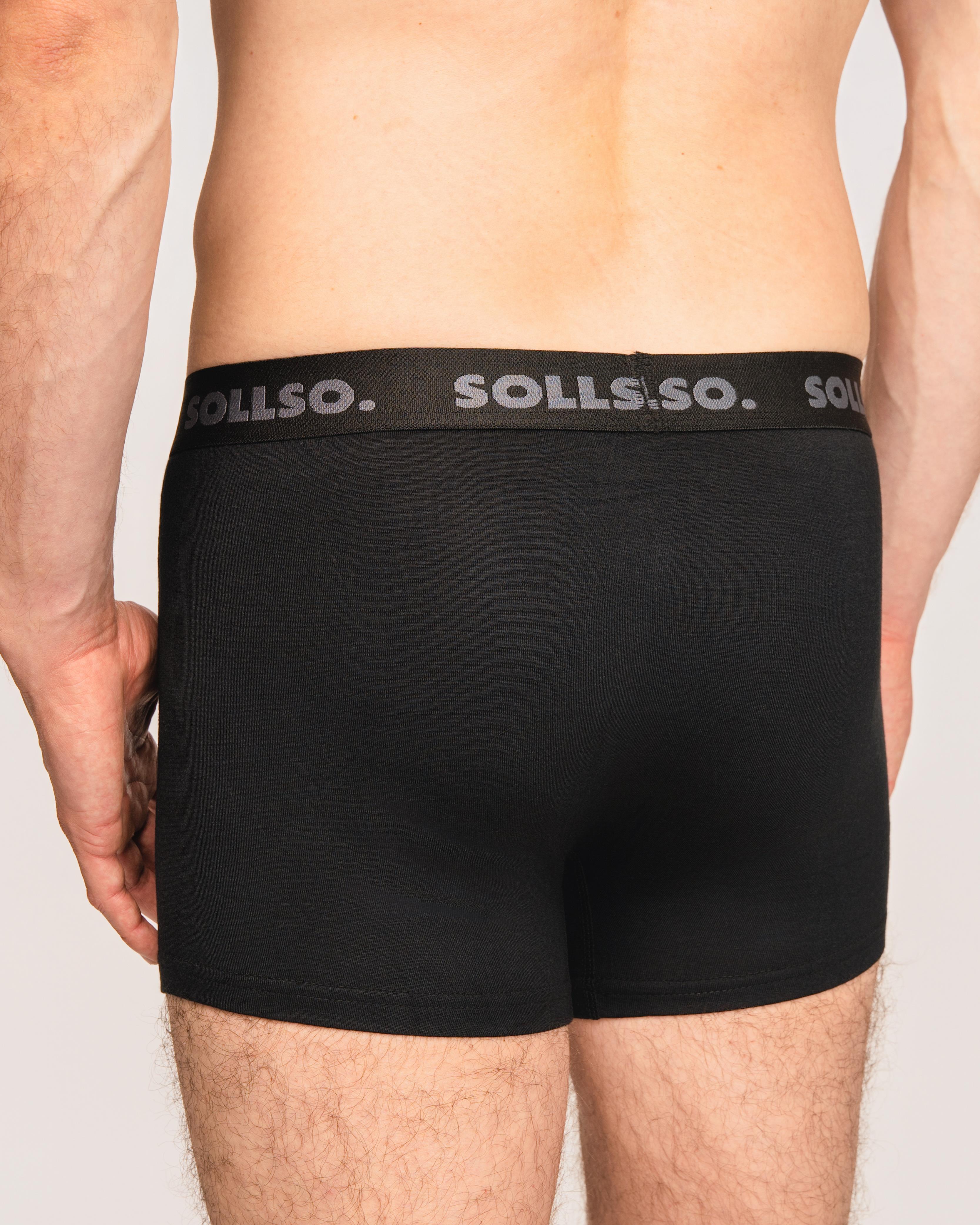 3er Pack Herren Boxershort, Bambusviskose, Schwarz/Schwarz, Gr.L