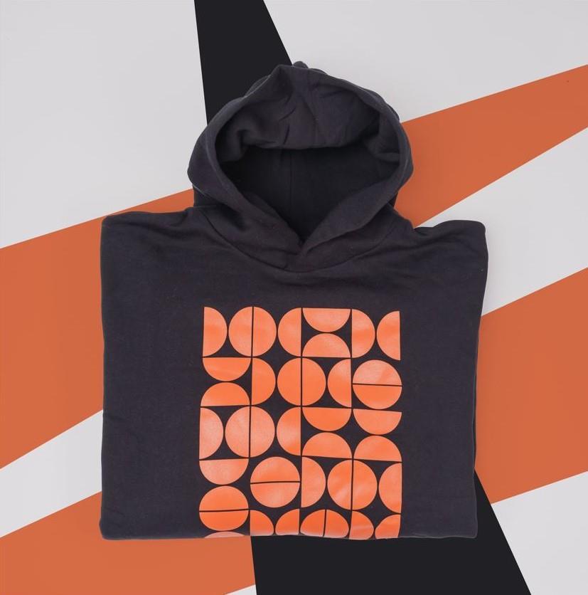 SOLLSO. Premium Hoodie "Abstract" Farbe Dark Black, Größe 4XL