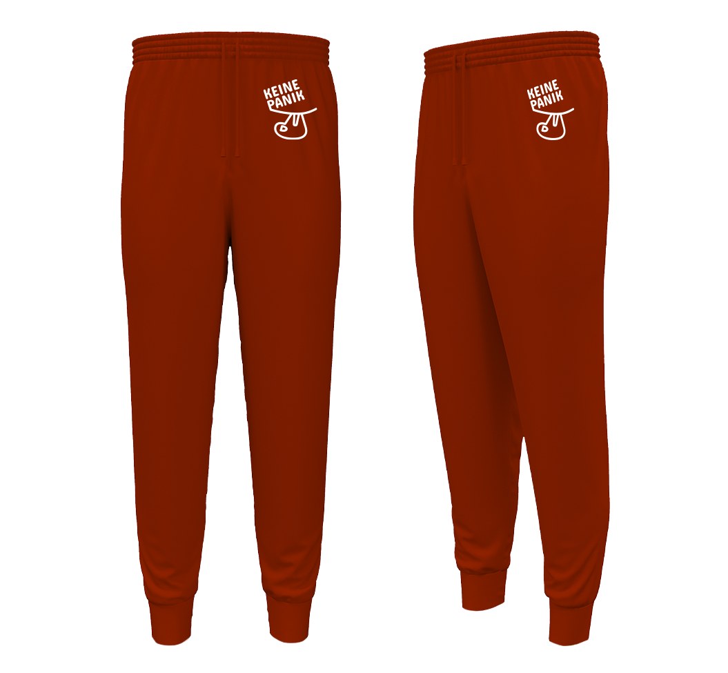 SOLLSO. Sweatpants „No Panic Sloth“, Farbe Ginger Red, Größe 5XL