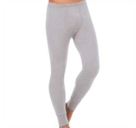 2er-Pack Herren Thermo Unterhose Lang, grau-melange, Gr.7