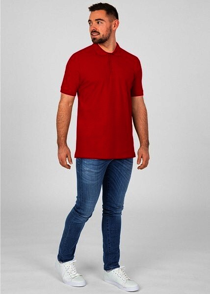 JAKO Herren Polo-Shirt Organic, rot, Gr.M