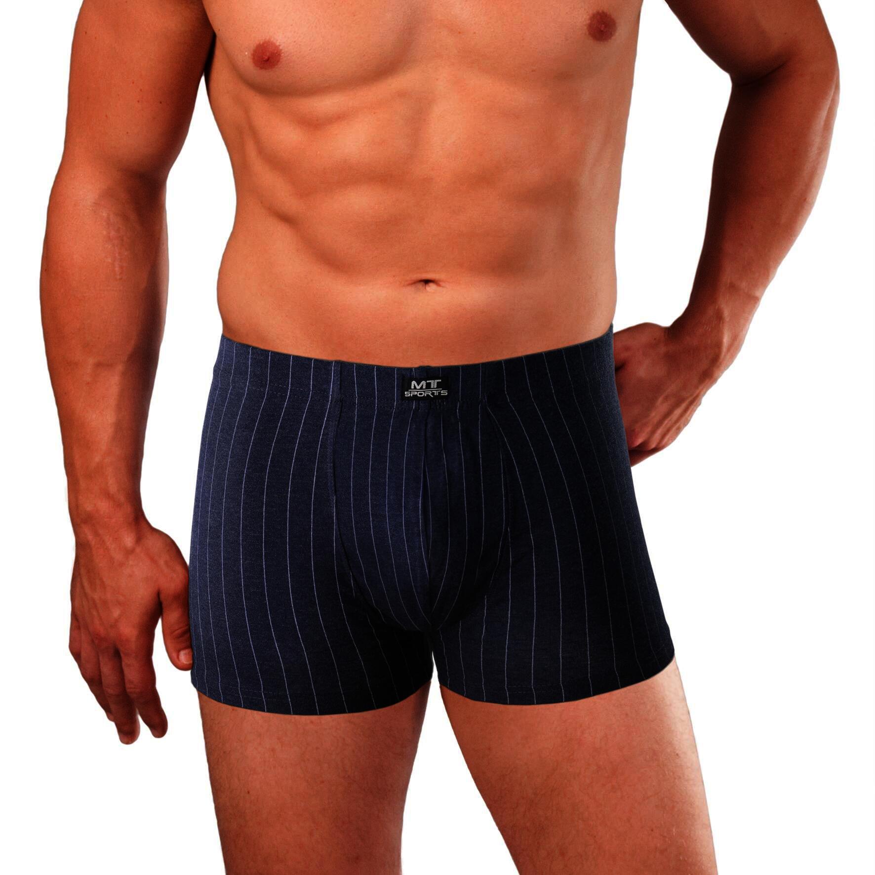 Herren Pants 22853, versch. Farben uni/längsgestreift, 2er-Pack, Gr.8
