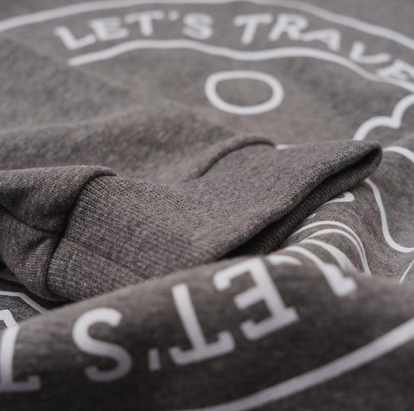 SOLLSO. Sweatshirt „Let’s Travel“, Farbe Pepper & Salt, Größe 3XL