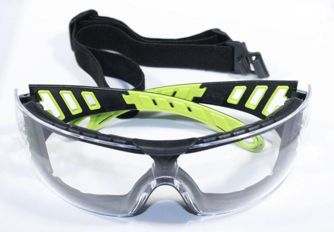 Tector® 4159 Schutzbrille - klar, mit Erweiterungskit, Schwarz/Grün