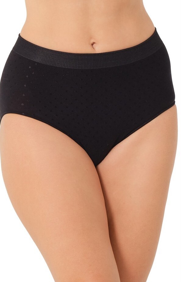 The Bakis Damen-Slip gepunktet 2078, Schwarz, 3er-Pack, Gr.L