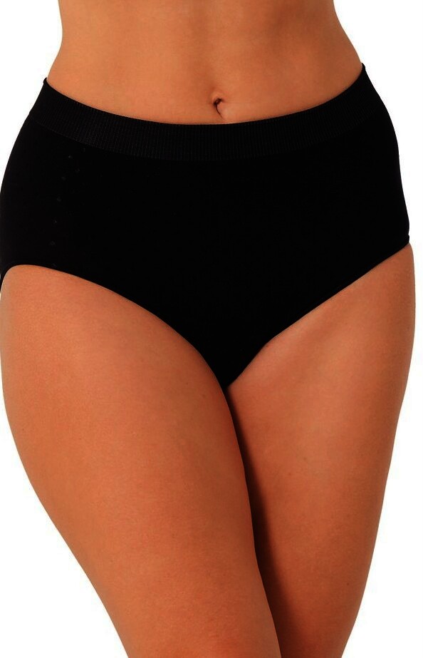 The Bakis Damen-Slip gepunktet 2078, Schwarz, 3er-Pack, Gr.L