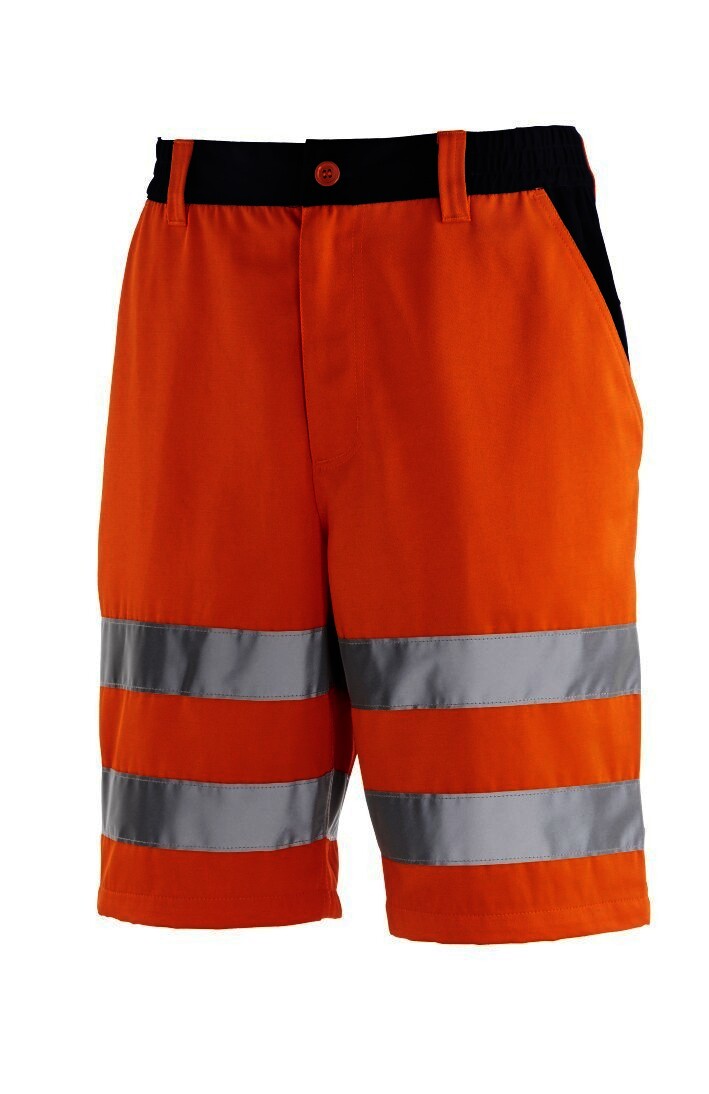 teXXor Warnschutz-Shorts ERIE, leuchtorange/navy, Gr.58