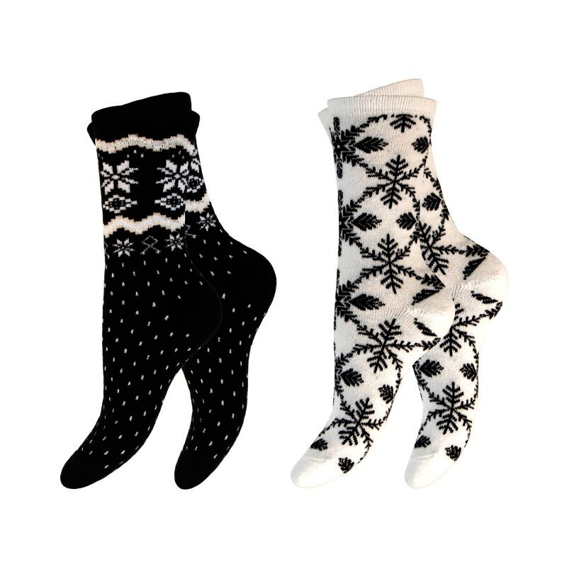 Damen Flauschsocken 64020, 2 x 2er-Pack, Gr.39/42