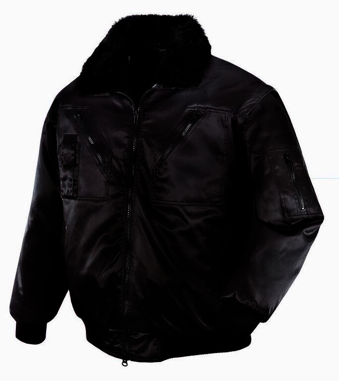 teXXor Piloten Oslo Arbeitsjacke mit abnehmbaren Ärmeln, L, schwarz, 4176