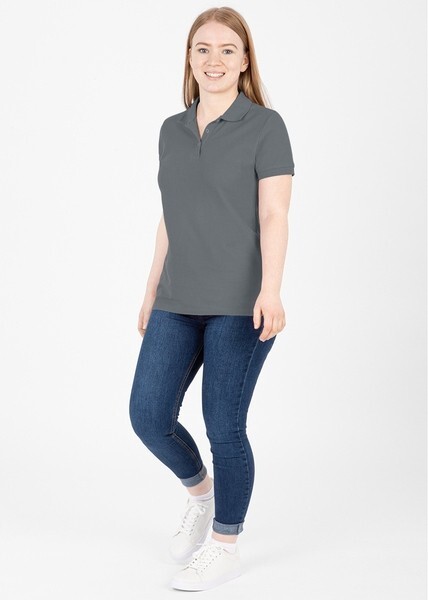 JAKO Damen Polo-Shirt Organic, steingrau, Gr.38