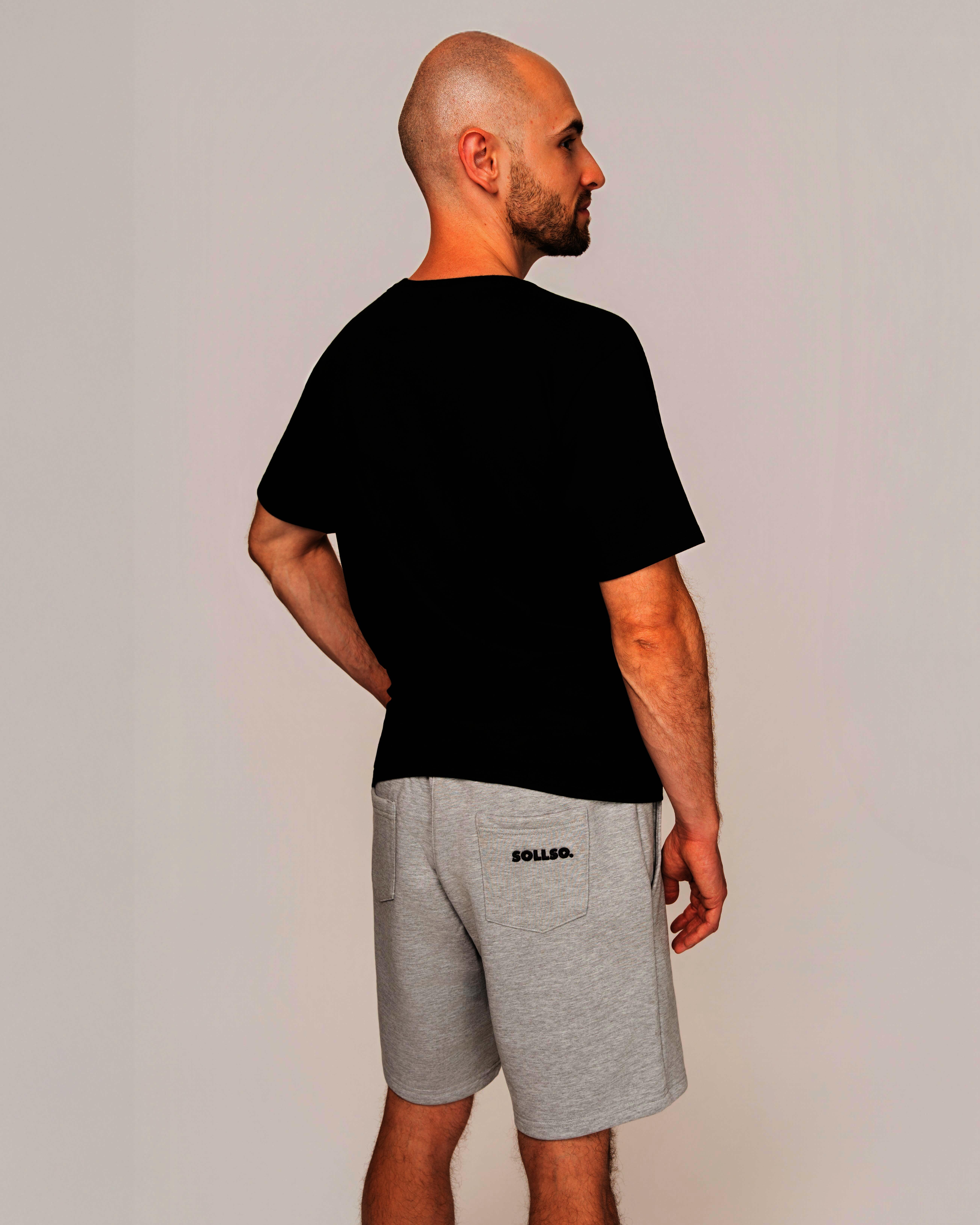 Sweatshorts „SOLLSO.“, Grau Melliert, Gr.S