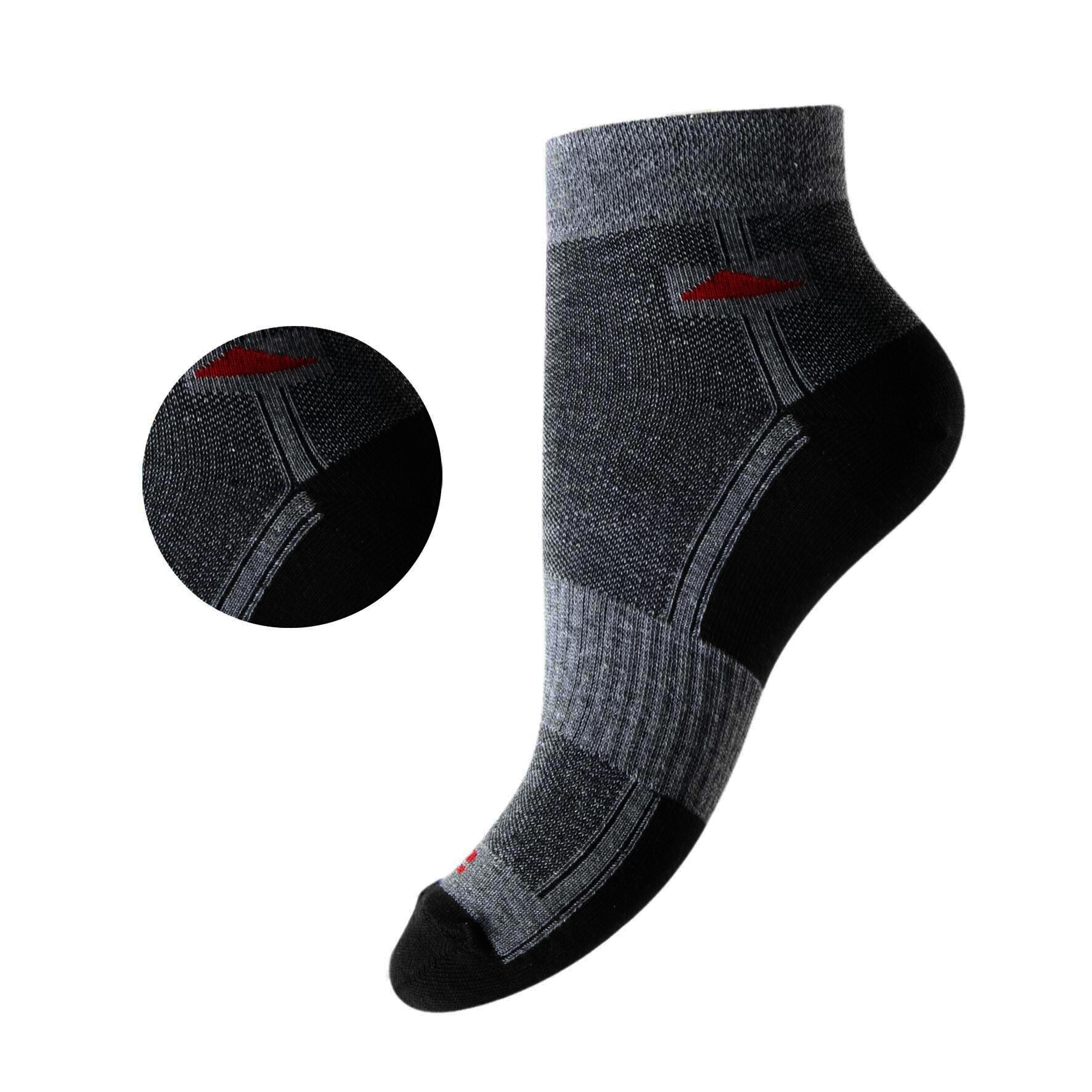 Herren Sneaker-Socken 72959 , Gr. 39/42 , Farbe Schwarz/Grau, 3 x 4er-Pack