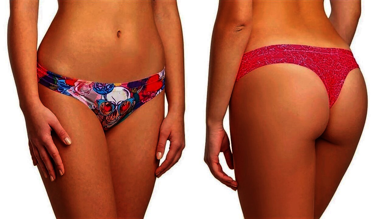 Memème SKULLS LOVERS MONSTER HIGH Tanga,Größe L