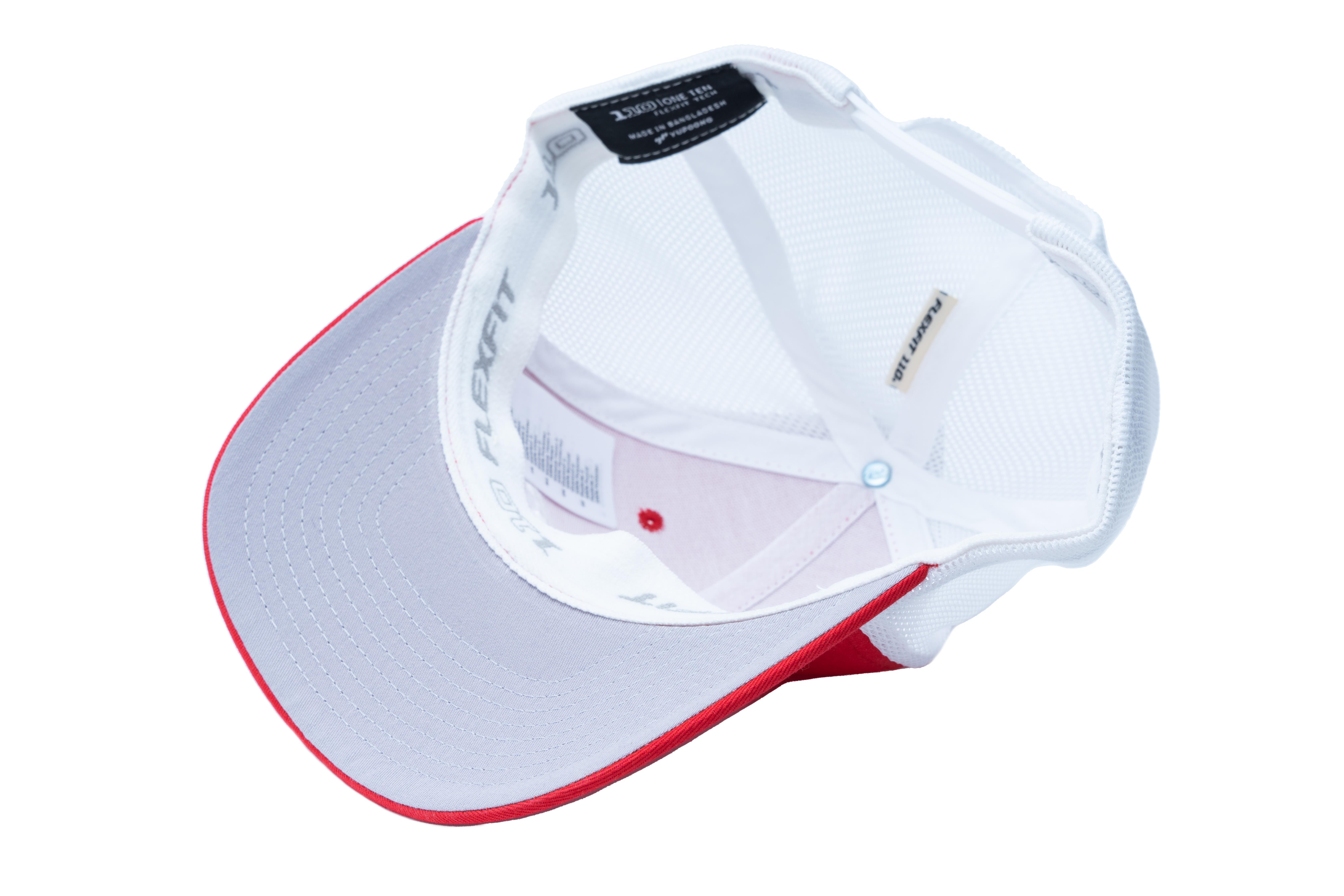 SOLLSO. Mesh 2-Tone Cap, Red-White