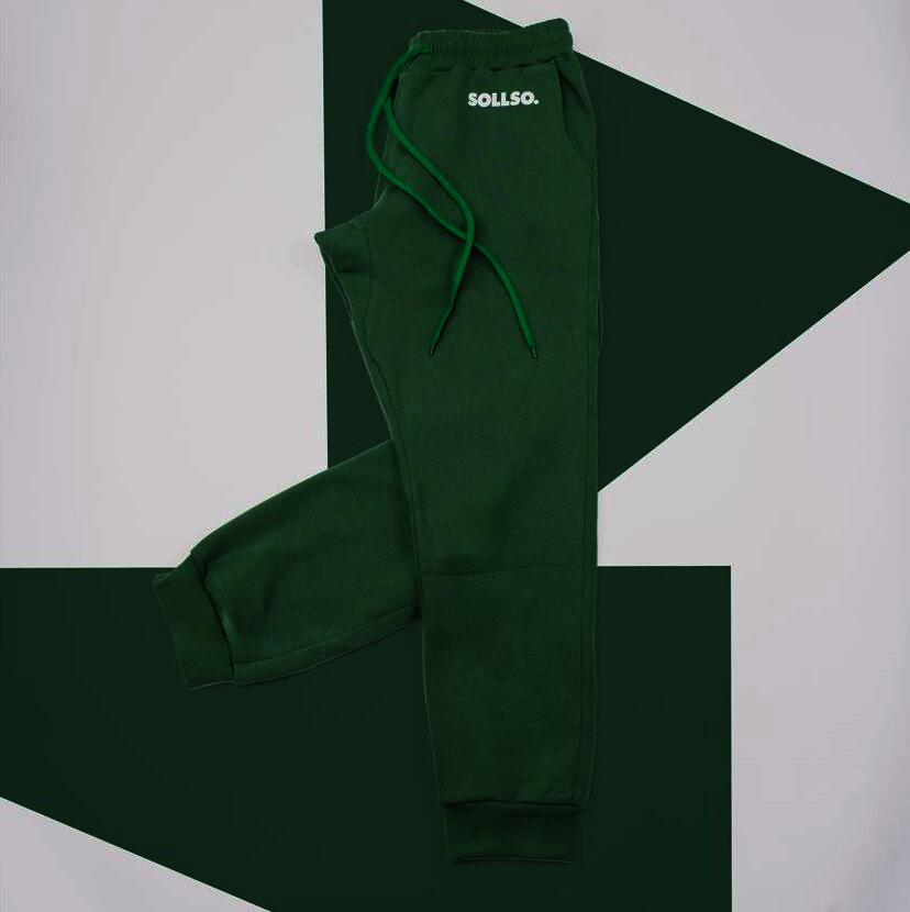 SOLLSO. Sweatpants „Pure Logo klein“, Farbe Jungle Green, Größe 3XL