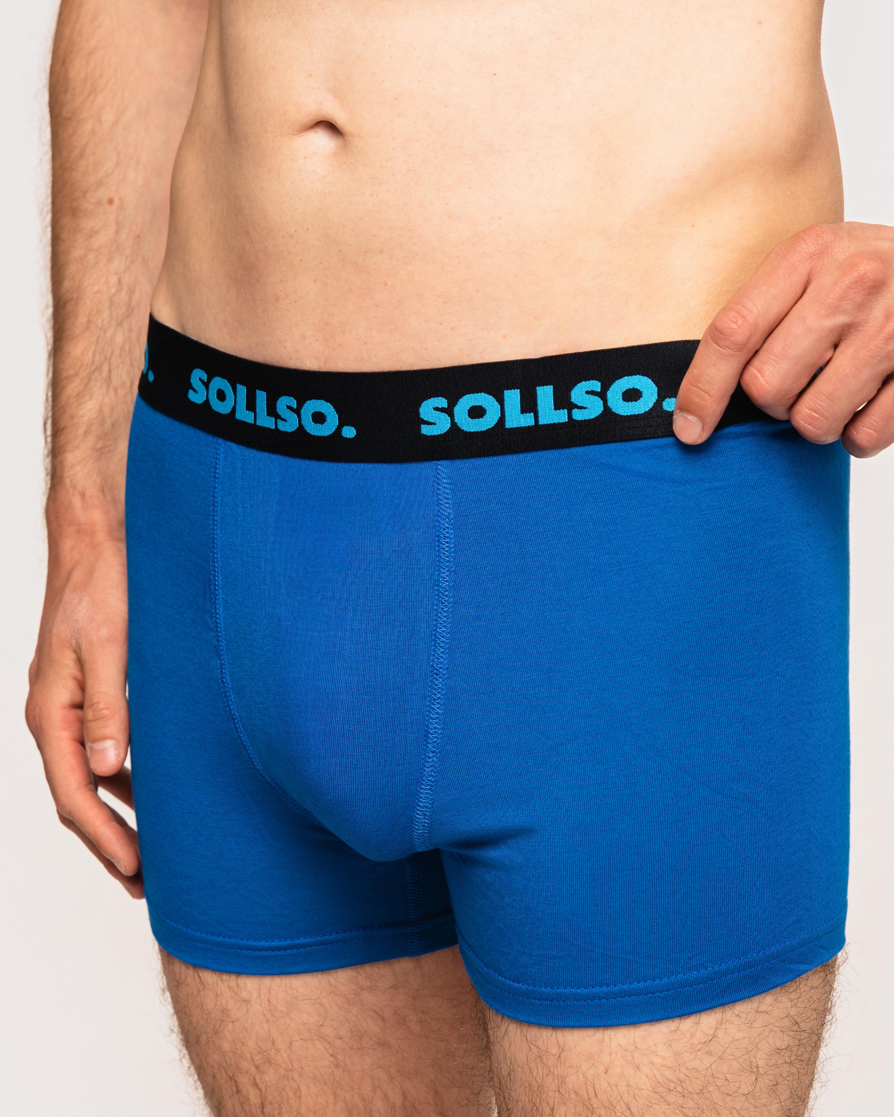 3er Pack Herren Boxershort, Bambusviskose, Blau, Gr.XXL