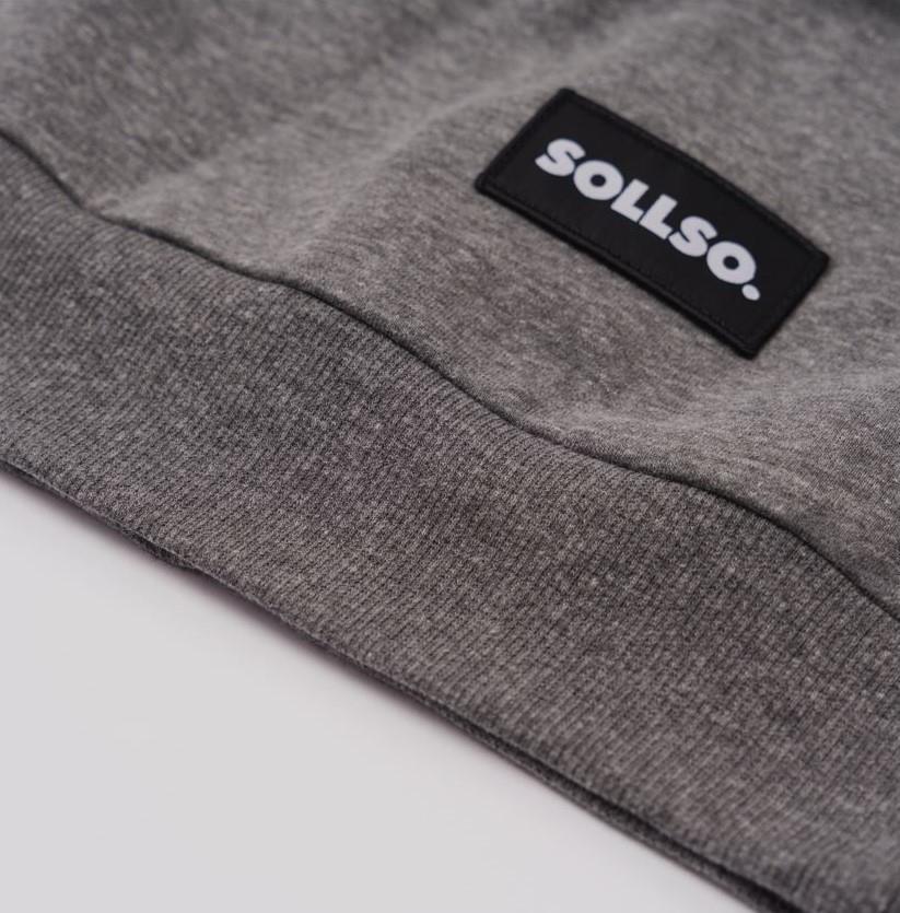 SOLLSO. Sweatshirt „Let’s Travel“, Farbe Pepper & Salt, Größe 8XL