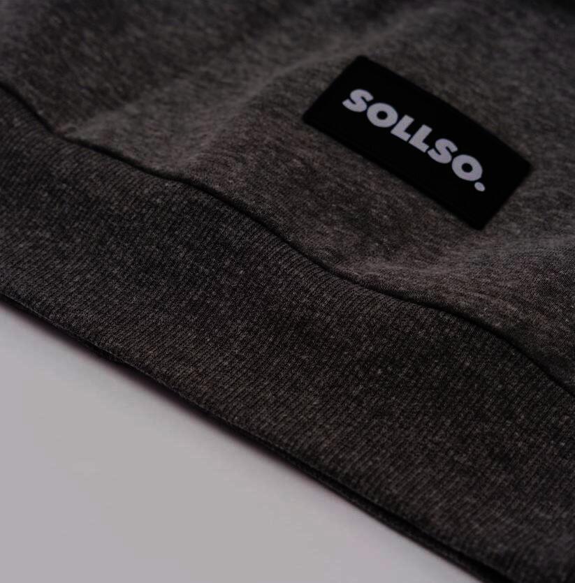 SOLLSO. Sweatshirt „Let’s Travel“, Farbe Pepper & Salt, Größe 3XL