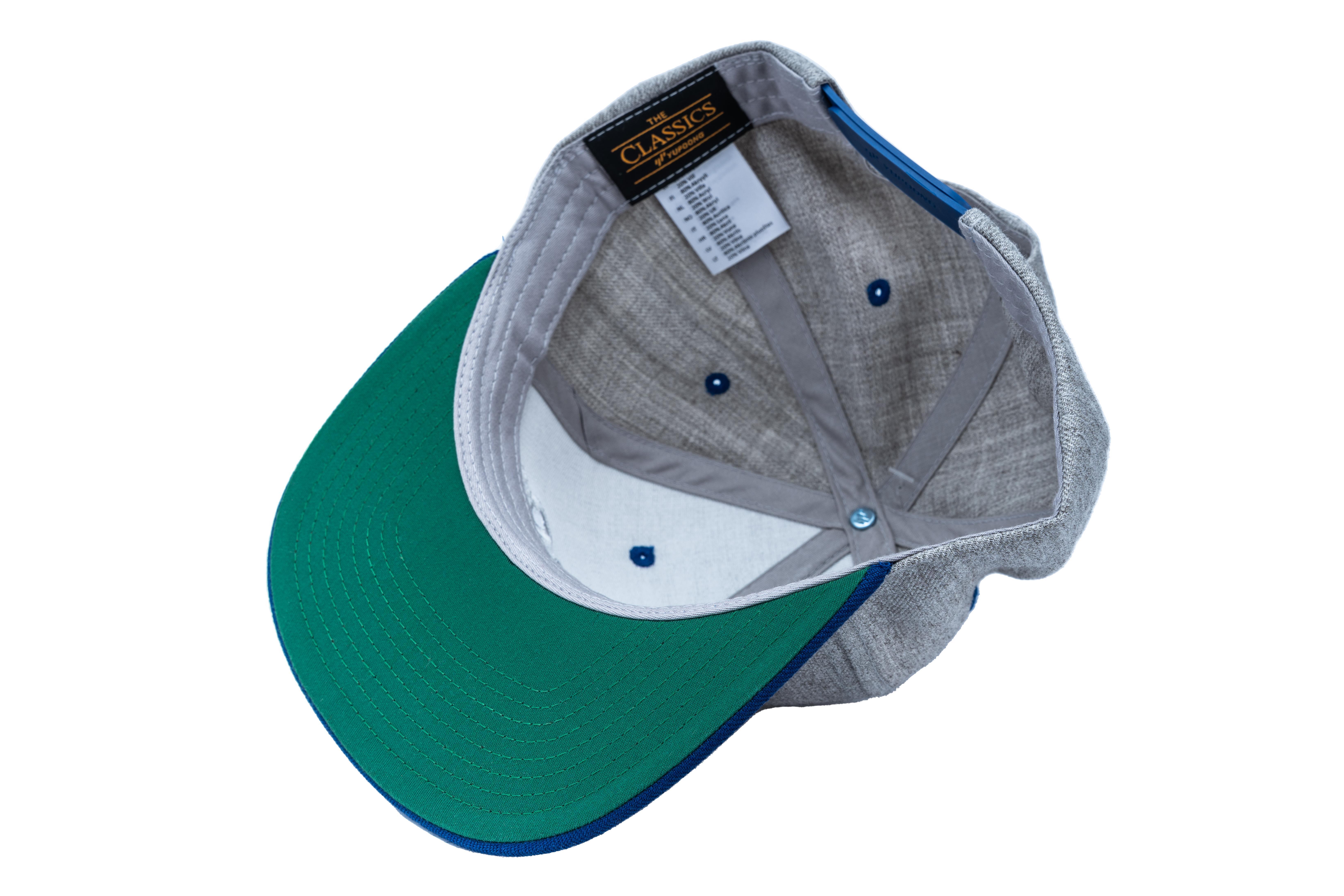 SOLLSO. Classic Snapback 2-Tone Cap, Heather-Royal